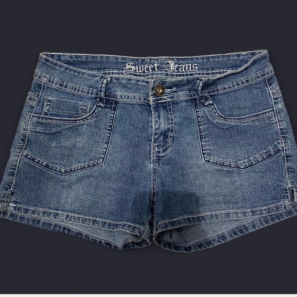 Vintage mcbling y2k mini jeans shorts